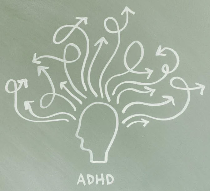 Cartoon image of ADHD illustraion