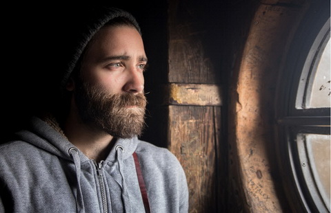Man with mental health trauma disorder