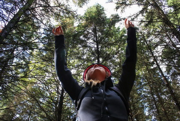 Women reaching to the sky after being cured of her OCD using exposure response therapy