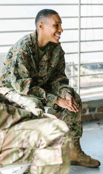 Soldier undergoing mental health therapy to help with PTSD